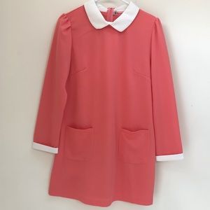Pink Peter Pan collar mini dress